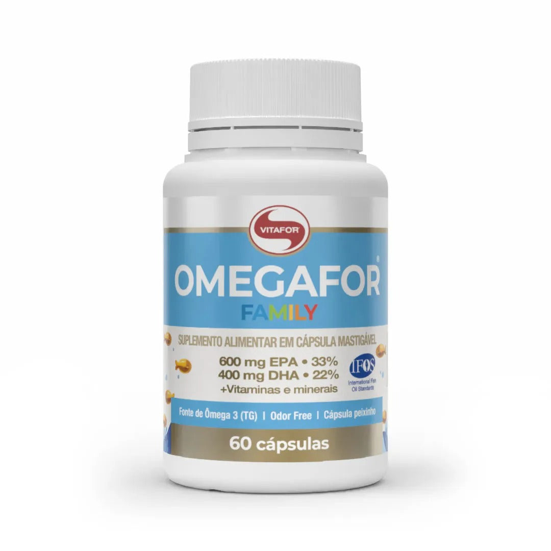 OMEGAFOR® FAMILY: Ômega 3 com Vitaminas 360 Cápsulas/60 Cápsulas/120 Cápsulas
