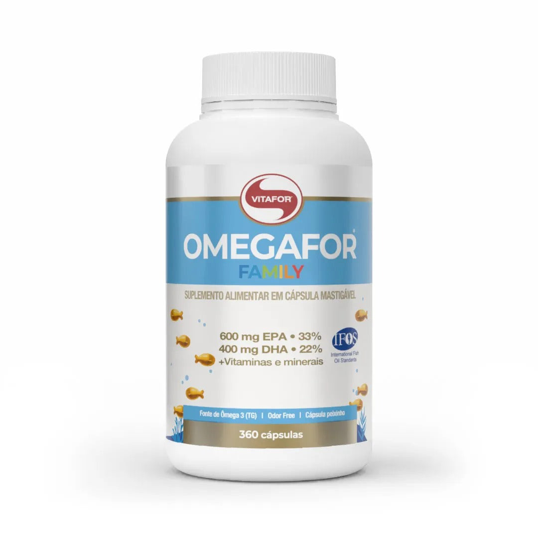OMEGAFOR® FAMILY: Ômega 3 com Vitaminas 360 Cápsulas/60 Cápsulas/120 Cápsulas