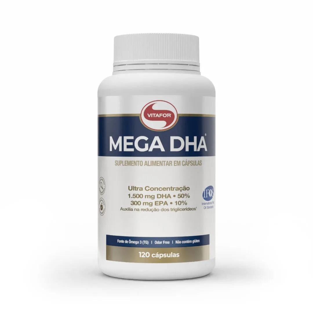 MEGA DHA®: Ômega 3 com alta concentração DHA 120 Caps