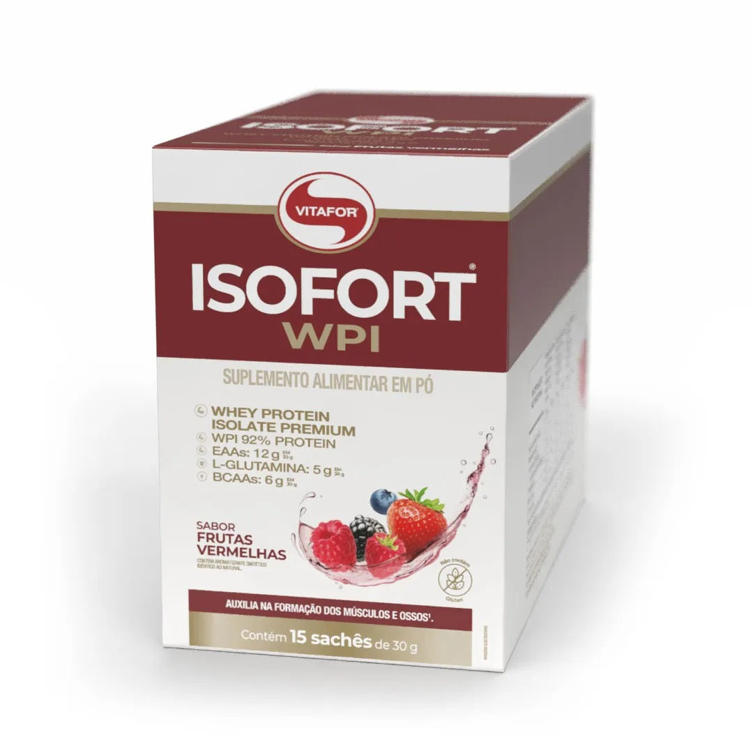 ISOFORT® WPI 15 Sachês 30g Sabor Frutas Vermelhas
