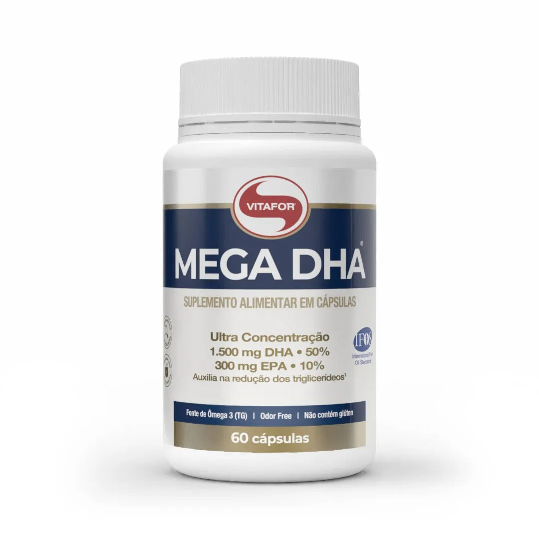 MEGA DHA®: Ômega 3 com alta concentração de DHA 60 Cápsulas